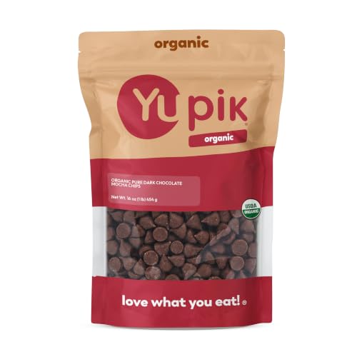 Yupik Organic 55% Pure Dark Chocolate Mocha Chips - 1000 Ct, 1.0 ...