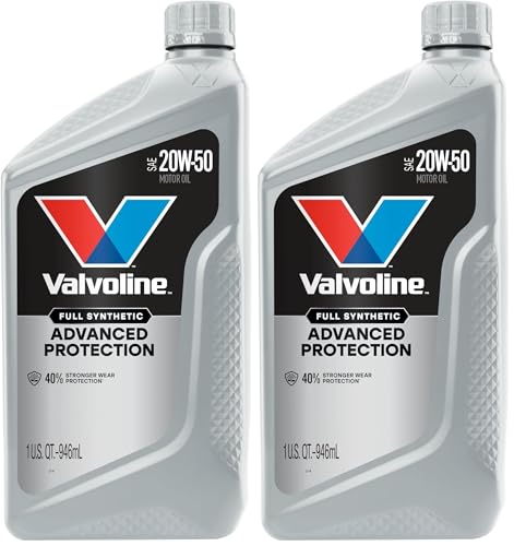 Image of Valvoline Advanced Full Synthetic SAE 20W-50 Motor Oil 1 QT (Pack of 2)