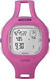 Timex Women's T5K698 Marathon GPS Speed+Distance Pink Resin Strap Watch