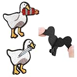 【Ausreichende Menge】 Sie erhalten 2 Stück bestickte Cartoon-Tier-Aufnäher, ausreichende Menge und verschiedene Stile, genug für Ihren täglichen Ersatz oder Gebrauch, Sie können Klettverschluss-Aufnäher auch mit Ihrer Familie oder Freunden teilen.