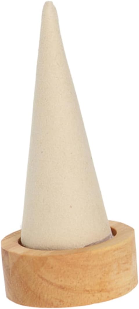 Homoyoyo Creative Cone Ring Holder Wood Jewelry Display Rack for Home