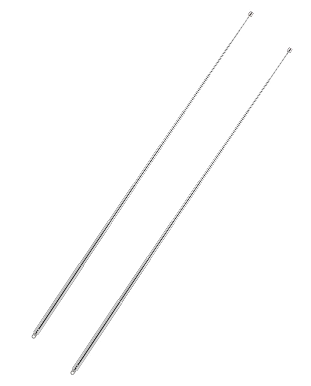 2 PZ Antenna Radio, FM Portatile Telescopica 8 Sezioni Antenna 72CM/28.3IN per TV Radio DAB FM/AM Stereo Ricezione