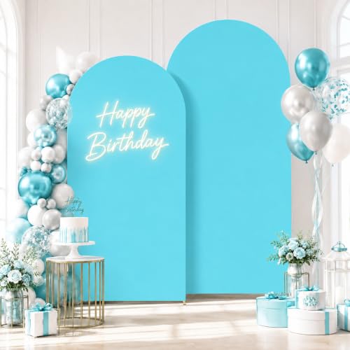 Image of 2 Pack Arch Backdrop Stand and Cover Set (7.2FT /6FT), Balloon Arch Stand