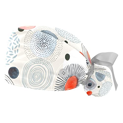Chapeaux de travail pour hommes et femmes JDEZ casquettes ajustables motif cercle lot de 2