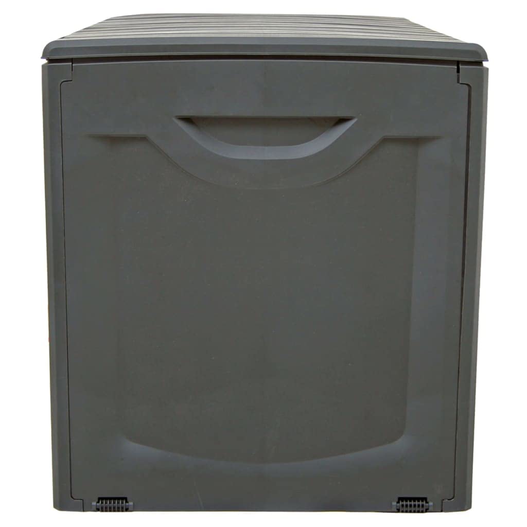 Homgoday Caja de Almacenamiento 340L con Ruedas, Negro, 100% PP, Resistente a la Intemperie