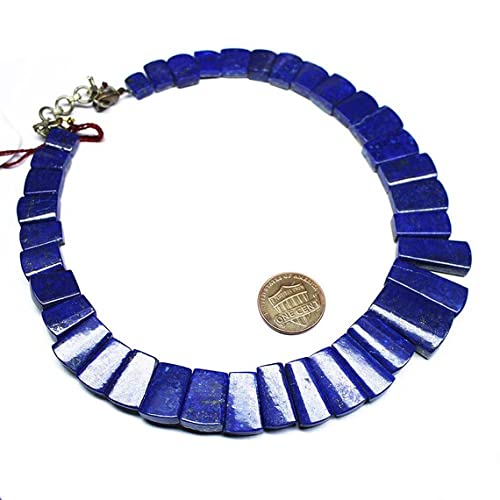 LKBEADS Niebieski Lapis Lazuli fasetowany prostokąt kamień szlachetny luźne rzemiosło koraliki sznur 35,5 cm 9 mm 24 mm
