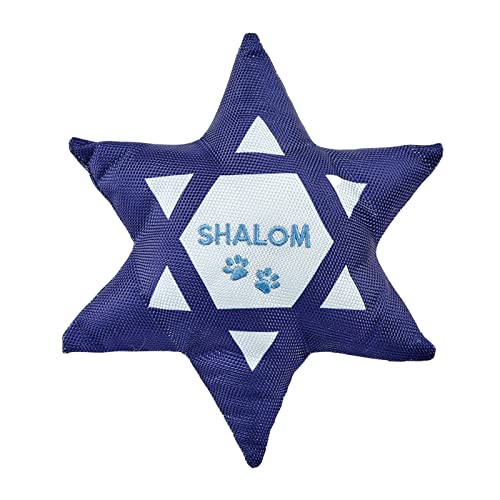 Rite Lite Chewdaica Shalom Star of David Squeaky Dog Toy, Perfect Hanukkah Gift, Hanukkah Dog Toys, Hanukkah Gifts for Dog Owners!