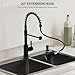 DAYONE Matte Black Touchless Kitchen Sink Faucet with Pull Down Sprayer and Soap Dispenser, Stainless Steel Motion Sensor Touch Faucet for Kitchen Sink Smart Hands-Free Single Handle