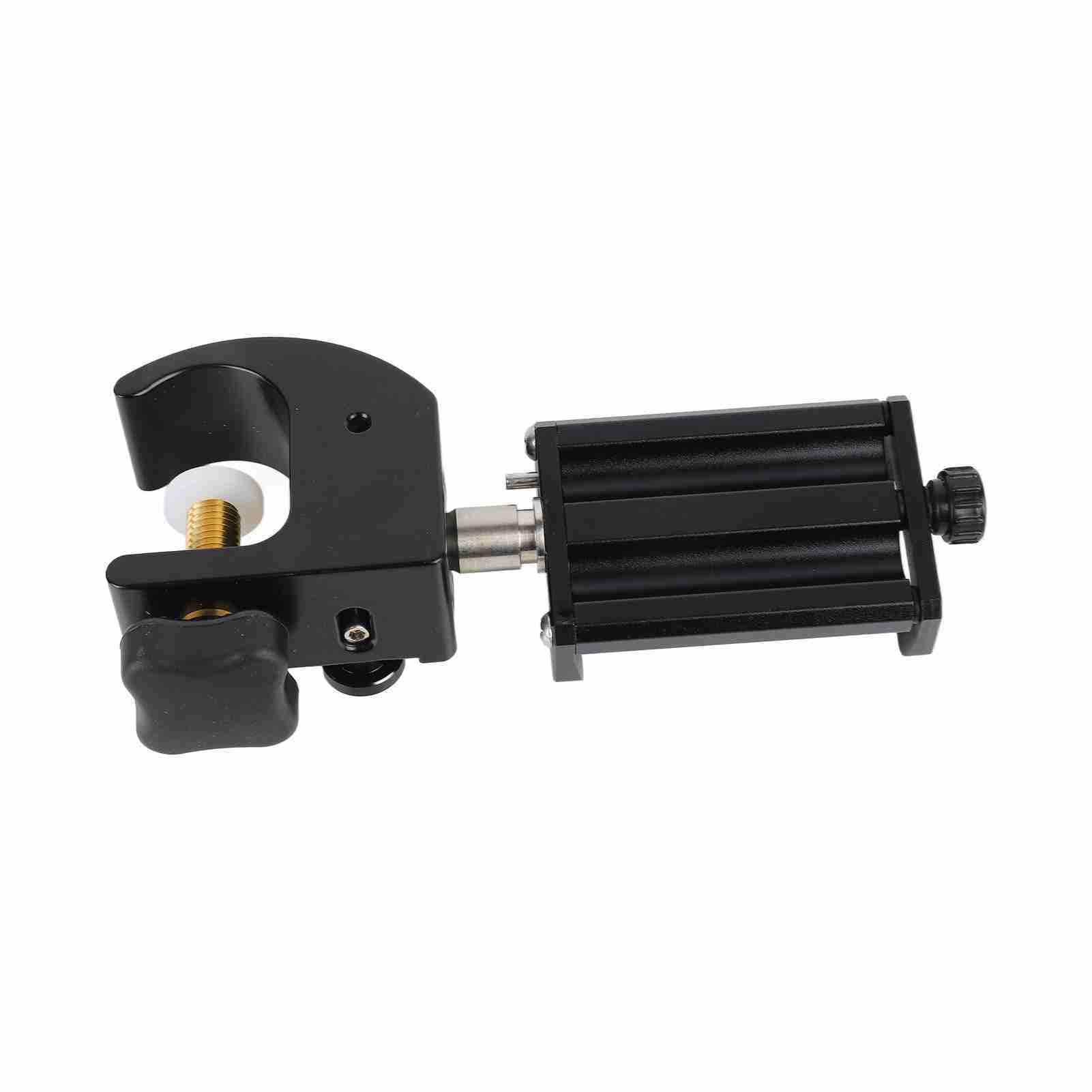 Jeanoko Soporte de Abrazadera para Poste para Colector de Datos GPS RTK con Brújula, Soporte de Liberación Rápida y Ajuste Universal para Tareas Topográficas Aleación de Aluminio para Estudios RTK