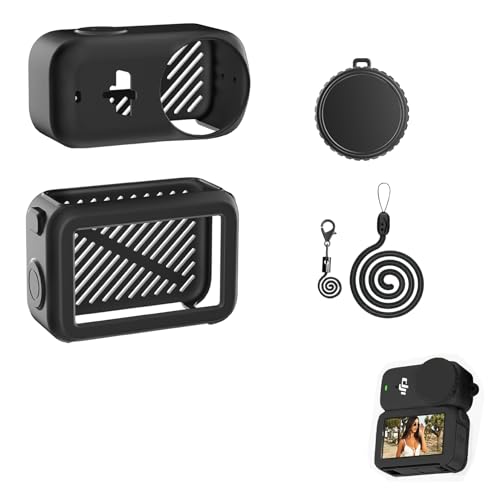 SHEAWA for DJI OSMO NANO �P�[�X+�����Y�J�o�[+�l�b�N�X�g���b�v �V���R�� ��X�g���b�v �S�ʕی� �����Y�ی� �g�тɕ֗� �ی�P�[�X �A�N�Z�T���[ (�u���b�N)