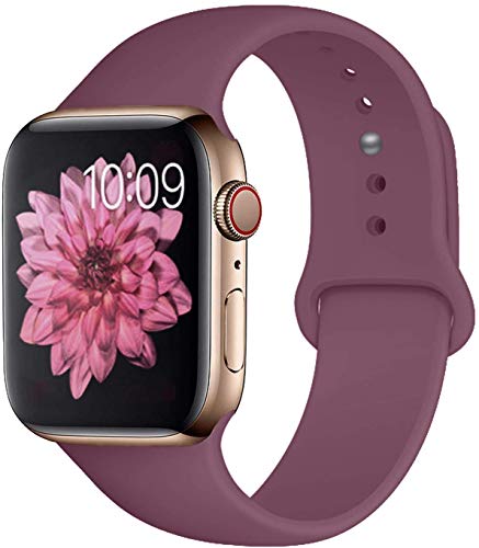Straper Compatible with for Apple Watch Correa 38mm 42mm 40mm 44mm Straps Soft Silicone Compatible with for iWatch Series 5 4 3 2 1