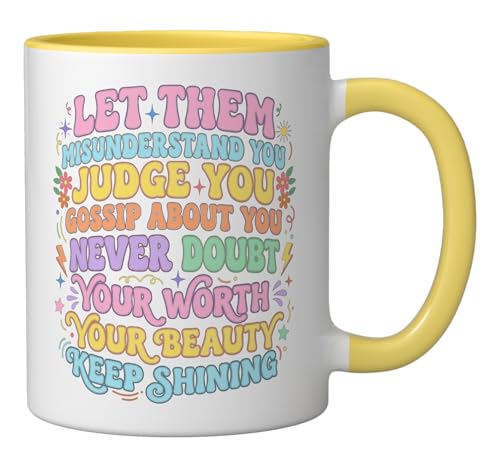 Taza de cerámica con frase motivacional 11 oz miniatura 2