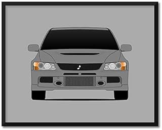 CUSTOMIZABLE COLOR: Mitsubishi Lancer Evolution IX CT9A (2005-2007) Inspired Poster Print Wall Art Decor Handmade (EVO IX CT9A CT9W 4G63 rs gt gsr mr gsr) (Unframed)