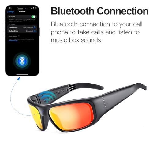 Image of OhO sunshine Bluetooth Audio Sunglasses, Lightweight Open Ear Sport Glasses, 10H Playtime,Water Resistant with Voice Control