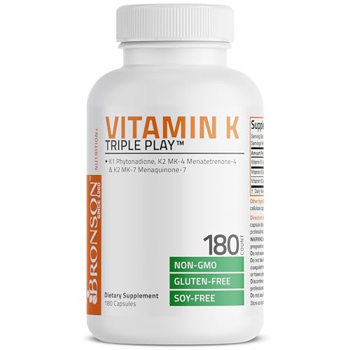 vitamin k triple play vitamin k2 mk7  vitamin k2 mk4  vitamin k1 full spectrum complex vitamin k supplement 180 capsules