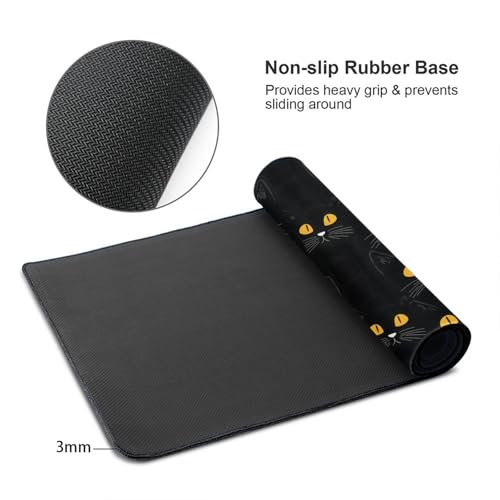 Tapis de bureau grand format avec bords cousus pour protéger votre table - 4