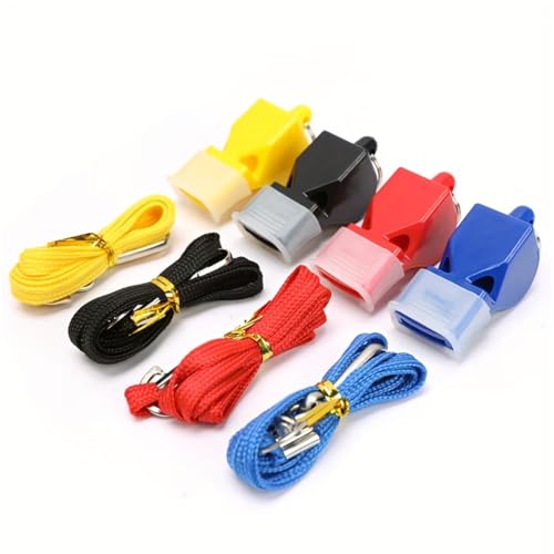 Pack de silbatos transparentes con cuerda para entrenamiento miniatura 2