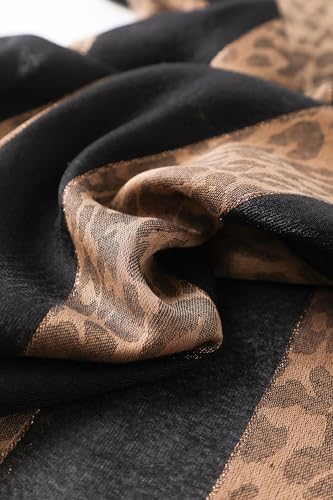 Women Leopard Print Scarf Long Shawl and Wraps Lightweight Scarf Fashion Satin Scarves Neck Scarves for Lady4