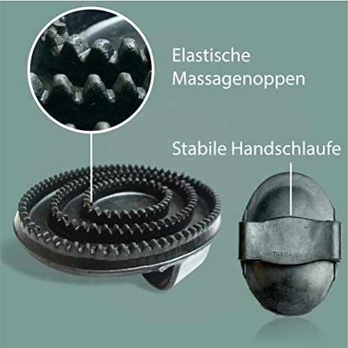 Pferdelinis Rubber Curry Comb for Grooming Cleaning and Massage, Brush, Curry Comb with Rubber Tab, Ideal for Horses Dogs - Image 4