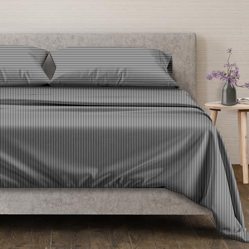 Mayfair Linen 100% Egyptian Cotton Queen Size Sheet Set - 4 PC 600 Thread Count Egyptian Cotton Sheets Set for Queen Size Bed, Cooling, Luxury Hotel 16
