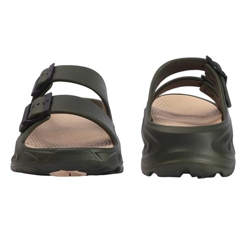DUCKINS Men’s EVA Foam Flip Flops Slippers Green Olive - Image 8