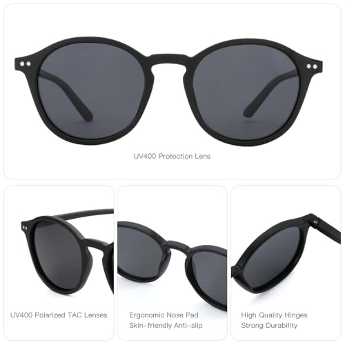Polarized Sunglasses for Women Men Vintage Frame UV Protection Shades Driving Sun Glasses2