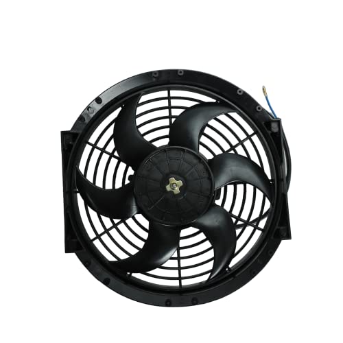 Fsbcgt NS1941 2Pcs 10 Inch Universal High Performance Slim Fan Push Pull Electric Radiator Cooling Fan 12V 80W Mount Kit Black thumb #7