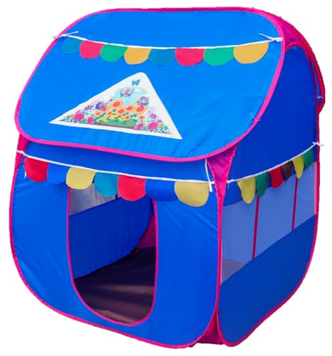 Image of Homecute Foldable Pop Up Hut Type Kids Toys Play Tent House for Boys and Girls (Medium Size Blue)