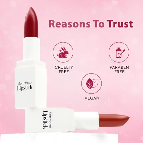 Image of Million Colors Creamy Matte Hydrating Lipstick| Infused With Almond Oil and Vitamin E| Long Lasting, Nourishing and Intense Hydration (Mocha Muse,08)