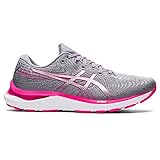 ASICS Women's Gel-Cumulus 24 Running Shoes, 6.5, Sheet Rock/Pink GLO
