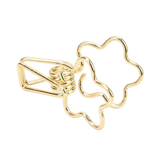 Clipes de Fichário Fofos, 100 Peças Em Forma de Flor Fácil de Usar Metal Resistente Pequenos Clipes