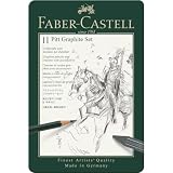 FABER-CASTELL - Set da disegno Pitt Graphite da 11 pezzi in astuccio