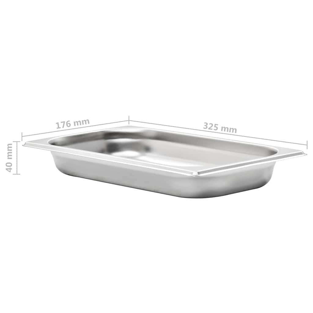 Narzędzia domowe-Pojemniki Gastronorm 12 szt. GN 1/3 40 mm Stal nierdzewna
