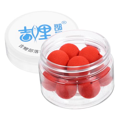 TEMPNAP 釣りルアー 匂い玉ビーズ 鯉の餌 匂い釣りルアー 浮動式人工餌 イチゴ風味 釣り餌 柔らかい超軽量 フック沈み防止 水に浸けて使用