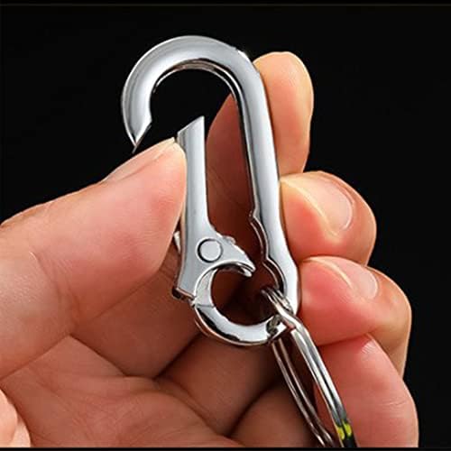 10 PCS Metal Keyring, Carabiner Clip Keyring Keychains for Craft Lobster Clasps Swivel Clips Key Chain, for Car/Key Finder Men Women, zinc alloy(Silver), 70*22*5mm