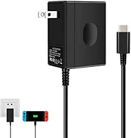 Charger for Nintendo Switch,AC Adapter for Nintendo Switch - Fast Travel Wall Charger with 5FT USB Type C Cable 15V/2.6A Power Supply for Nintendo Switch Supports TV Mode and Dock Station