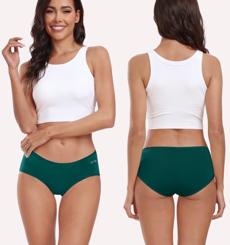 Image of coskefy Womens Underwear Cotton Hipster Panties Low Rise Breathable Ladies Bikini Undies 6 Packs
