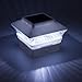 GreenLighting Standard #2 4x4 Solar Post Cap Lights - 4x4 Post Caps for Vinyl PVC Fence Solar Post Lights Outdoor Waterproof - Solar Deck Post Lights (White, 2 Pack)
