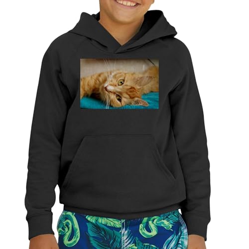 Sweat à capuche enfant chat roux le compagnon doux des petits - 2