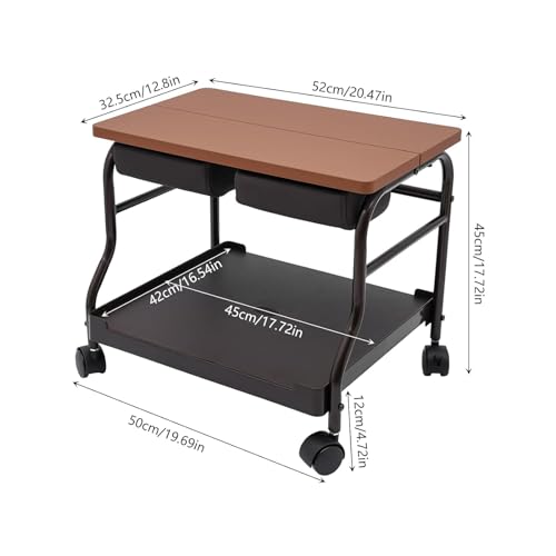 Carrito Spa para Pies con Mesa Plegable y Ruedas Giratorias miniatura 5