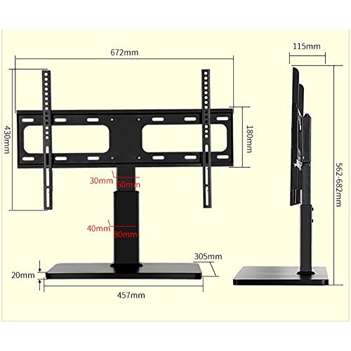 Base de mesa para TV 32"-60" con altura ajustable y giro 90° miniatura 2