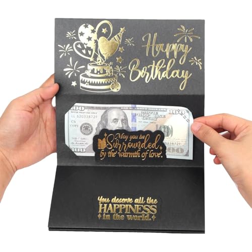 Carte d'anniversaire d'argent, enveloppes d'argent pour de l'argent - Enveloppes pour l'argent - Cartes de vœux pliantes pour vacances, tirelire d'anniversaire, portefeuille créatif pour, adolescents