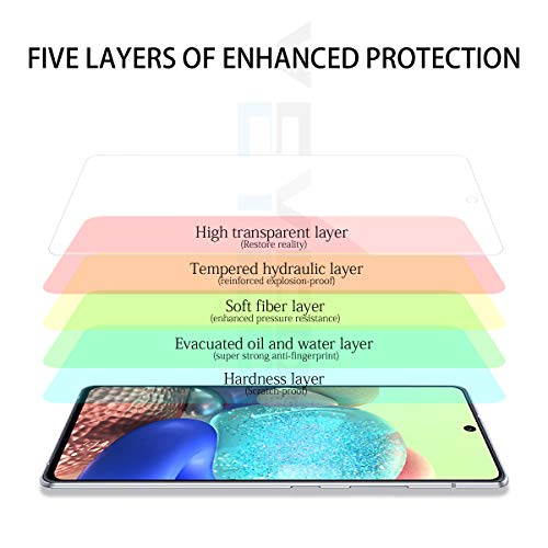 Galaxy A71 Hd Clear Tempered Glass Screen Protector + Camera Lens Protectors By Yeyebf, [2+2 Pack] [In-Display Fingerprint] [9H Hardness][Bubble-Free] Screen Protector Glass For Samsung Galaxy A71 #TOP4