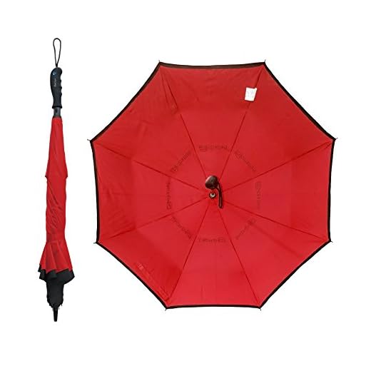 Better BRELLA Wind-Proof, Reverse Open, Upside Down 41.5" Wide Umbrella As Seen On TV (Red)