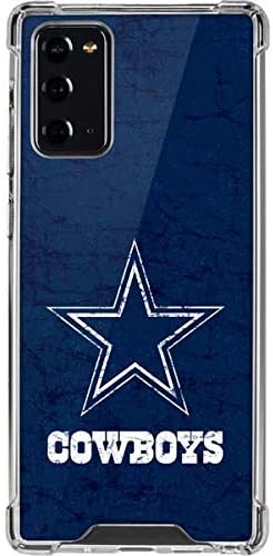 Skinit Clear Phone Case Compatible with Galaxy Note20 5G - Officially Licensed NFL Dallas Cowboys Distressed Design