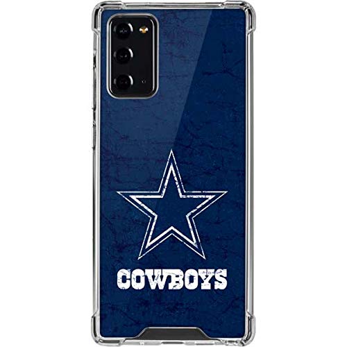 Skinit Clear Phone Case Compatible with Galaxy Note20 5G - Officially Licensed NFL Dallas Cowboys Distressed Design