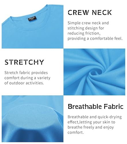 Idtswch Men's Tall T-Shirt Rash Guard UPF 50+ T-Shirt Quick Dry Swim Water Top Tee Short Sleeve Athletic Shirts4