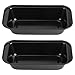 2 pezzi rettangolari toast pagnotta padella antiaderente bakeware muffa della torta del pane acciaio al carbonio toast muffa pagnotta antiaderente pasticceria stampi da forno per cottura(Nero)