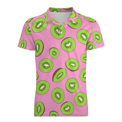Boys' Classic Polo Shirts Short Sleeve Moisture-Wicking Golf & Tennis Shirts for Youth Teens Cute Kiwi Fruit4