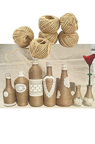 Creative hub Jute Cord for Craft Project/Natural Jute Rope /Jute Thread Twine Cord/Jute Twisted Cord for Art and Craft 2 ply 2 mm (17 m Set of 2 Piece 4